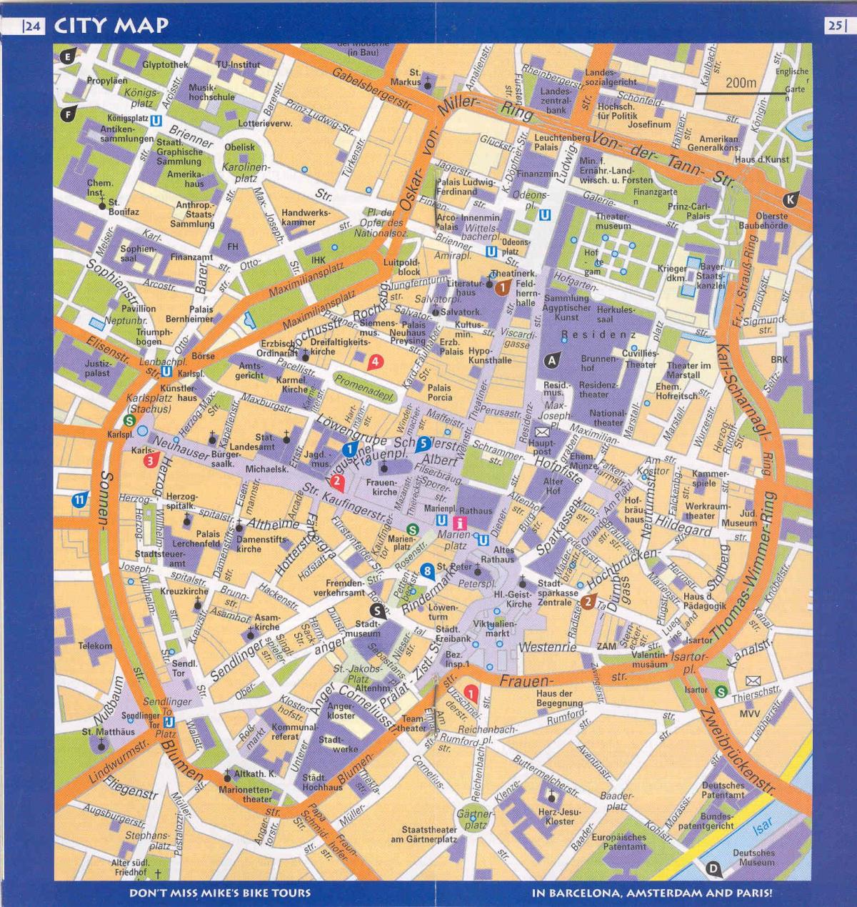 Kaart van münchen centrum