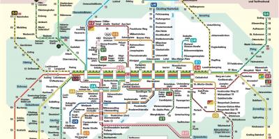 Munich railway station kaart