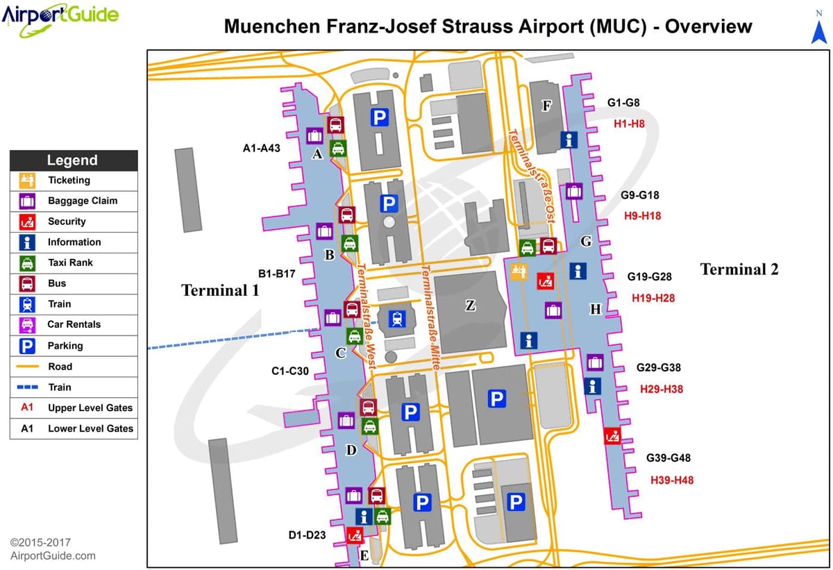 münchen terminal kaart