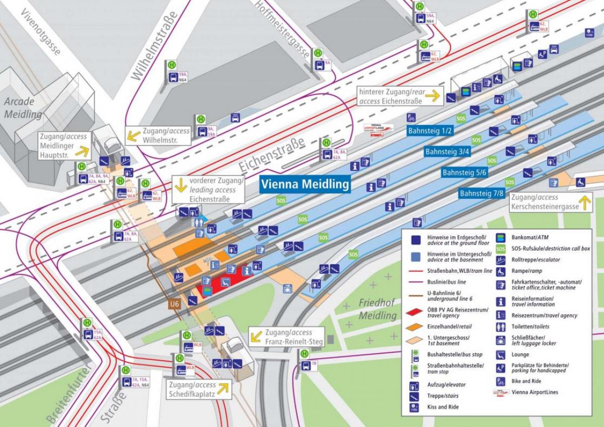 het treinstation van münchen platform kaart