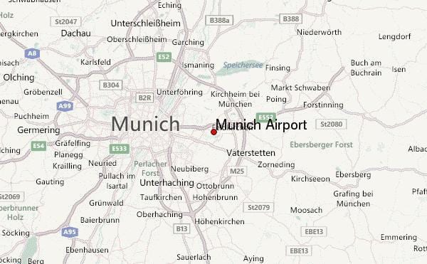 kaart van münchen en omgeving