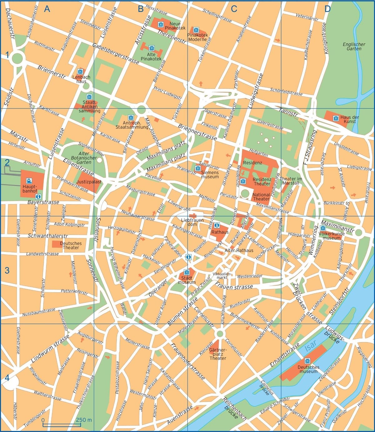 straat kaart van münchen duitsland