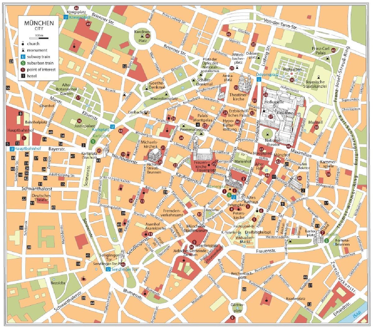 münchen wandelkaart