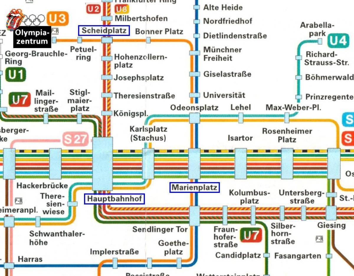 Kaart van münchen hauptbahnhof