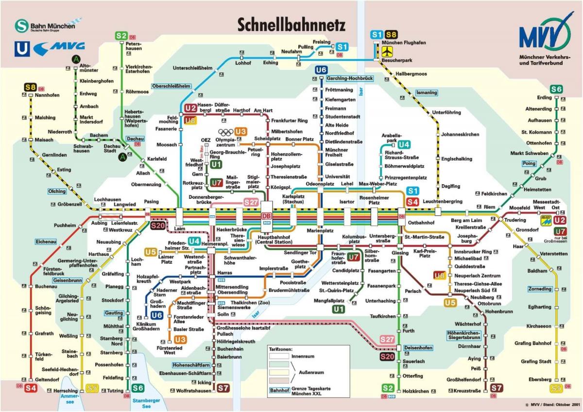 munich railway station kaart