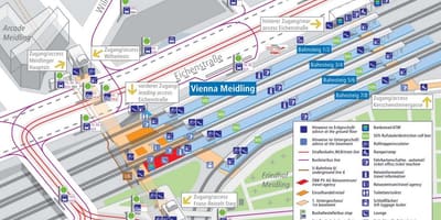 Het treinstation van münchen platform kaart