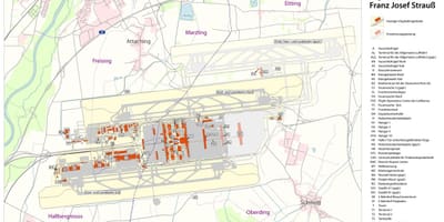 Luchthaven Franz josef strauss kaart