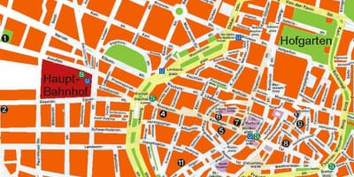 Kaart van münchen bierhallen