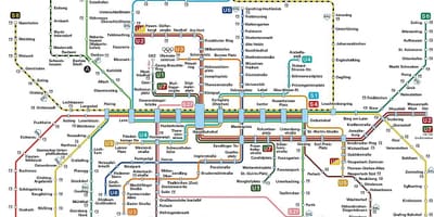 Buis kaart van münchen