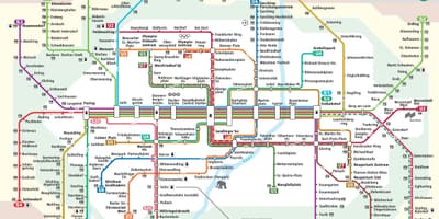 München s-trein kaart